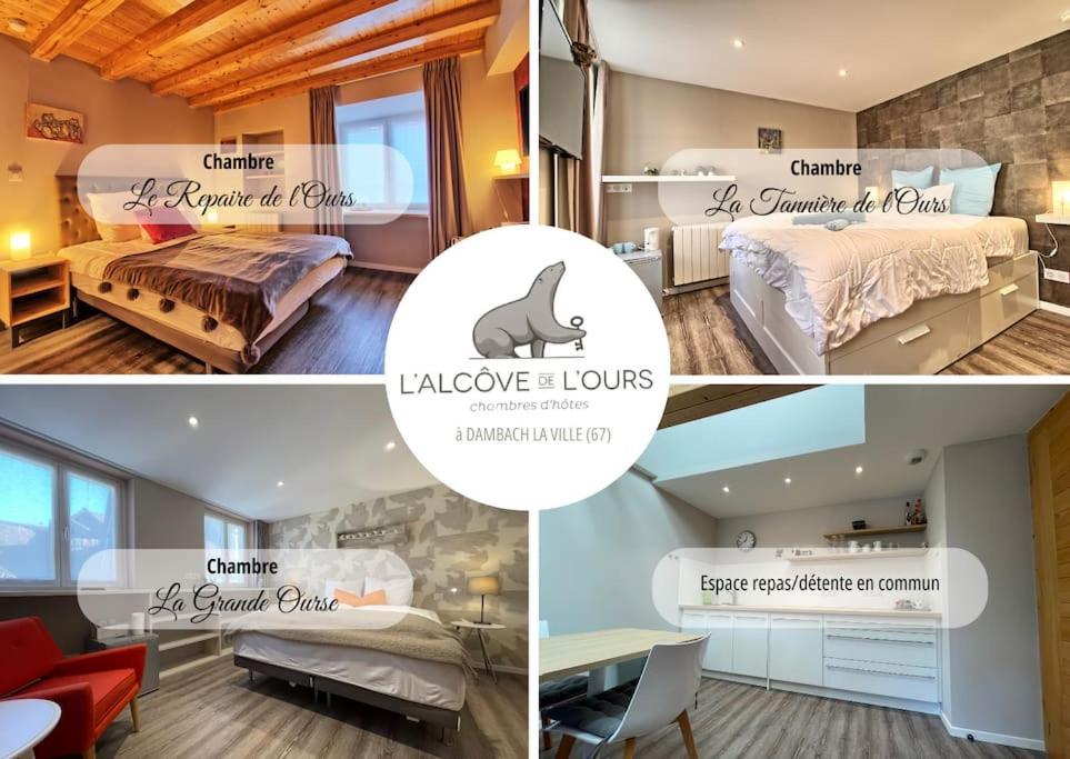 Le Repaire De L'Ours - L'Alcove De L'Ours - Chambre Cosy 2 Pers Dambach Exteriör bild